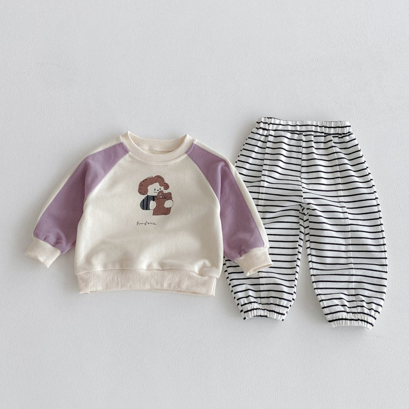 【BABY&KID】カートゥーンカジュアルセットアップSK092708