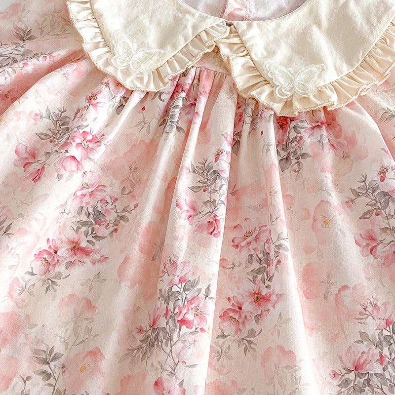 【姉妹服】リボン襟ロンパース、ワンピースSK101133