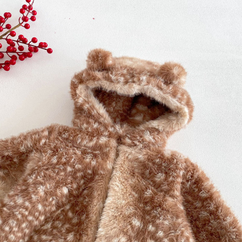 【BABY&KID】冬新作かわいいトナカイあったかカバーオール、フード付きアウターSK103021