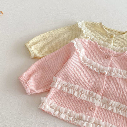 【BABY&KID】韓国風フリルデザイン長袖トップスSK103513