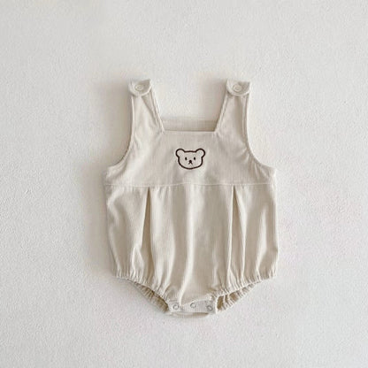 【BABY】くまサロペットロンパース&ボーダーTシャツSK101515
