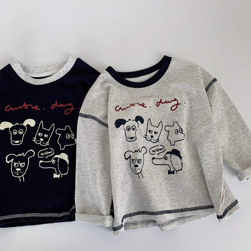 【BABY&KID】多頭小犬柄TシャツSK100512