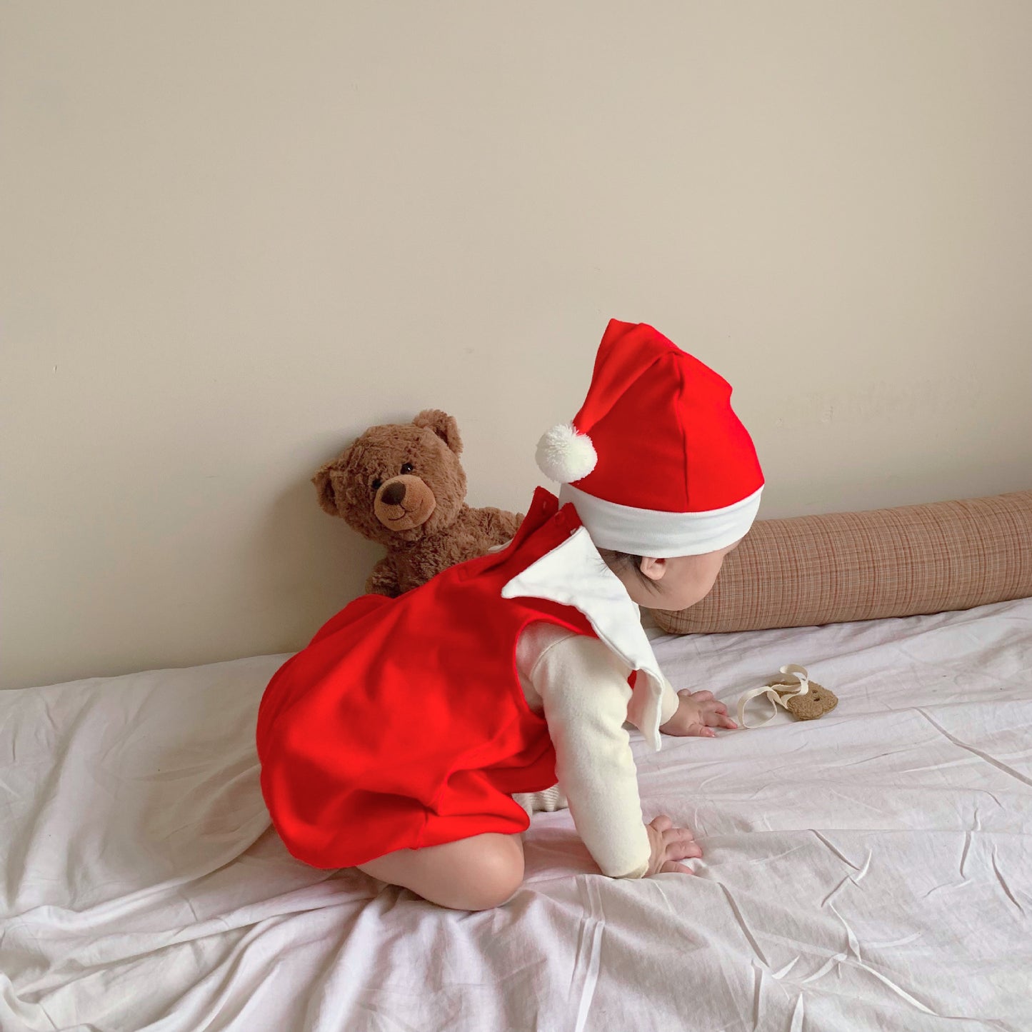 【BABY】韓国風ロンパースタイプクリスマスウェアSK102803