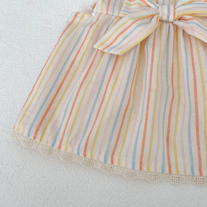 【BABY&KID】夏新作 カラフルストライプセットアップSK104925