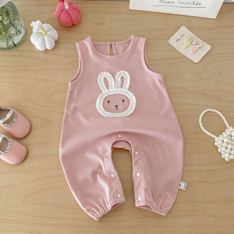 【BABY】おしゃれうさぎロンパース、カバーオール、ドットガールシャツSK103716