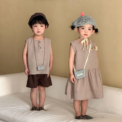 【BABY&KID】夏新作ストライプセットアップ、ワンピースSK104710