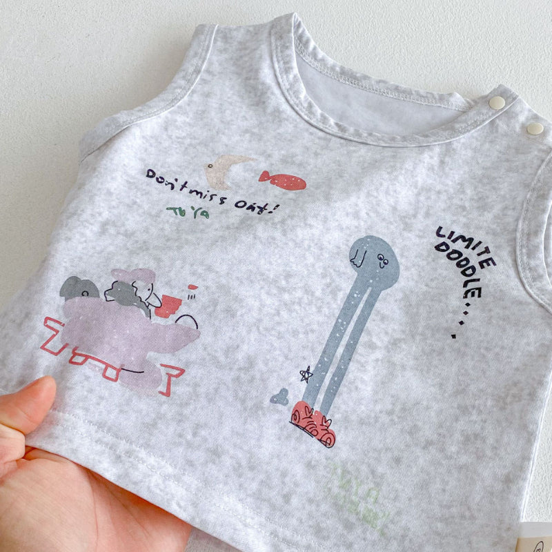 【BABY&KID】夏新作 カートゥーンtシャツ、トライプパンツSK080611