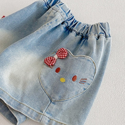 【BABY】夏新作韓国風蝶結びブラウス、蝶結びショートパンツSK104810