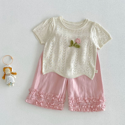 【BABY&KID】夏新作透かし編みトップスSK105518