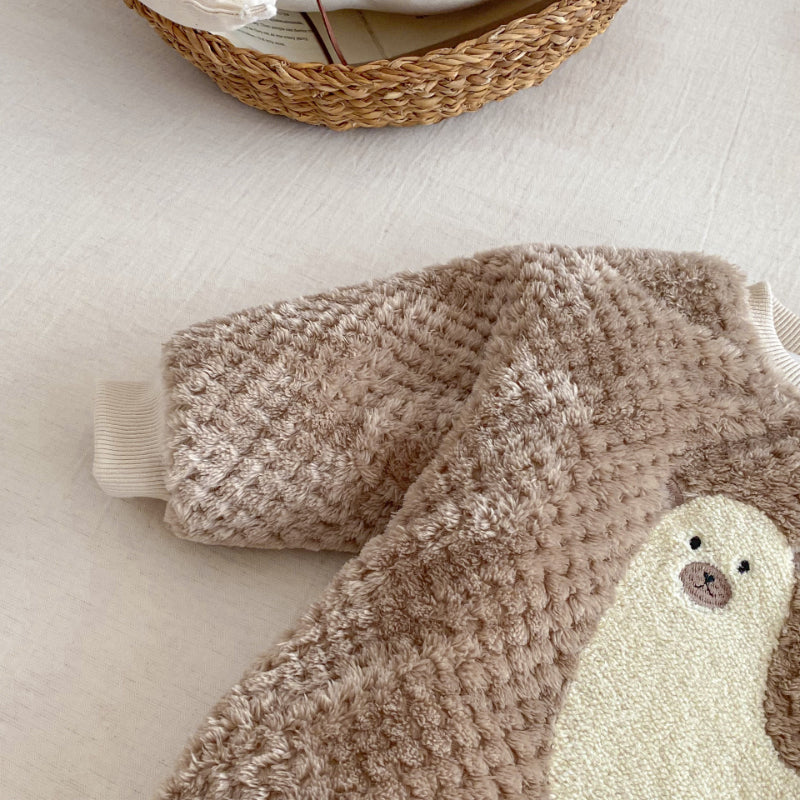 【BABY】ポンポンキルティング裏起毛カバーオールSK102929