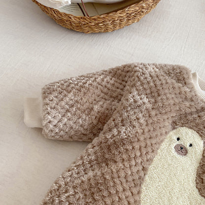 【BABY】ポンポンキルティング裏起毛カバーオールSK102929