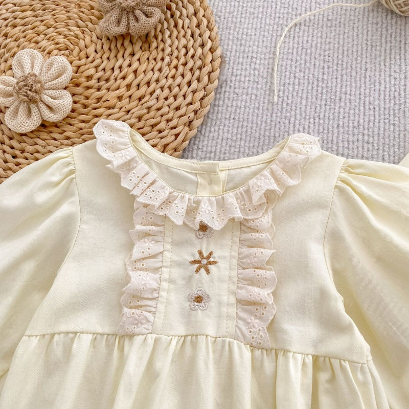 【BABY&KID】フラワー刺繍ロンパース、ワンピースSK107916