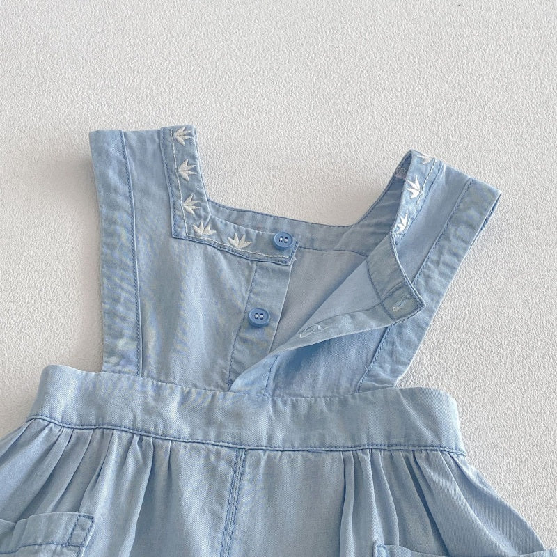 【BABY&KID】夏新作花刺繍ワンピース、サロペット、TシャツSK105903