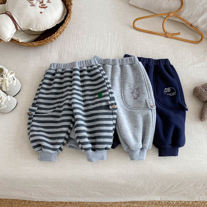 【BABY&KID】冬新作とりさん刺繍あったかパンツSK103023