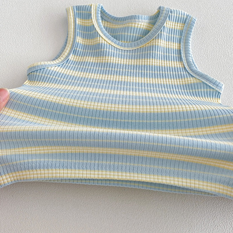 【BABY】夏新作星柄サロペット＆カラフルボーダータンクトップSK104506