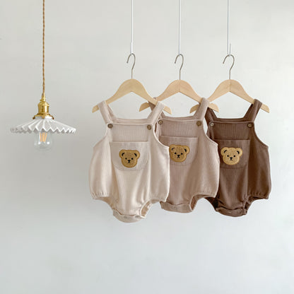 【BABY】夏新作 ワッフルベアロンパース 、半袖トップスSK080302