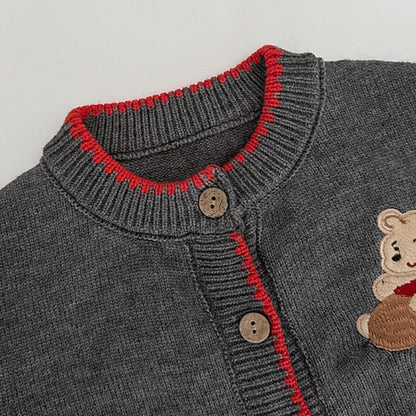 【BABY&KID】くまさんニットカーディガンSK104127