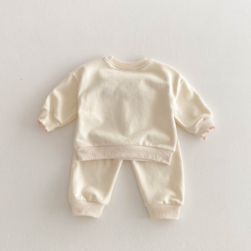 【BABY&KID】花刺繡可愛いセットアップSK032805