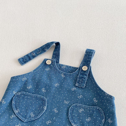 【BABY&KID】 総柄リボンプリントワンピースSK103508