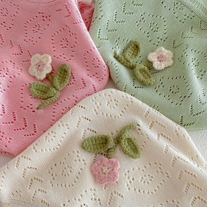 【BABY&KID】夏新作透かし編みトップスSK105518