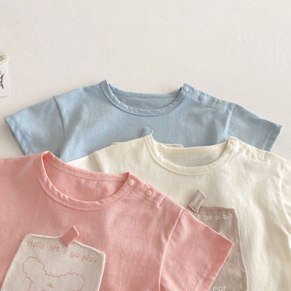 【BABY&KID】夏新作 アニマルロゴ可愛いＴシャツSK072004