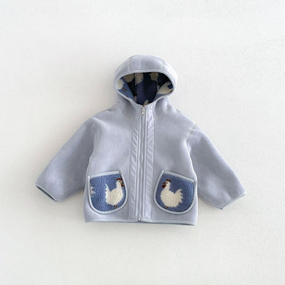 【BABY&KID】冬新作カートゥーン裏起毛ジャケットSK108517