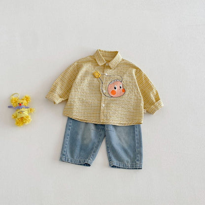 【BABY&KID】韓国風どうぶつ柄シャツSK104115