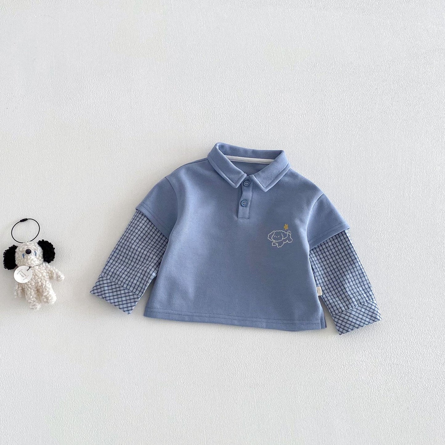 【BABY&KID】カートゥーン重ね着風ポロシャツSK103514