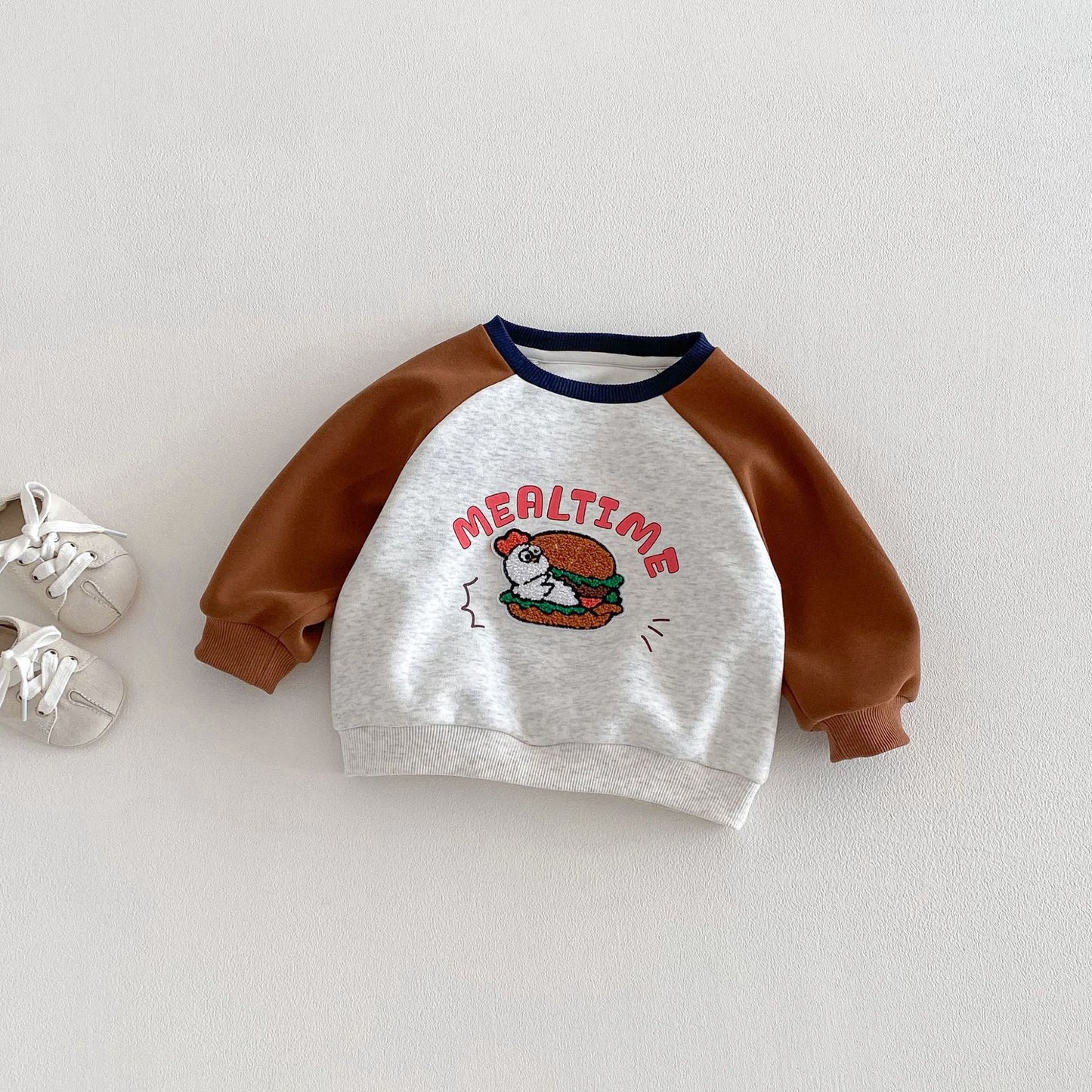 【BABY&KID】タオル刺繍カートゥーンスウェットSK103505
