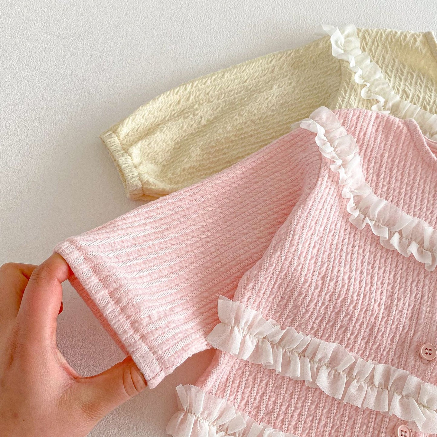 【BABY&KID】韓国風フリルデザイン長袖トップスSK103513