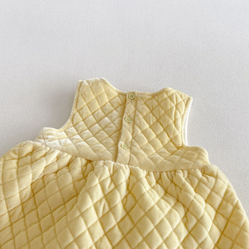 【BABY&KID】ベルベットハート刺繍ワンピース、フリル襟ニットSK108111