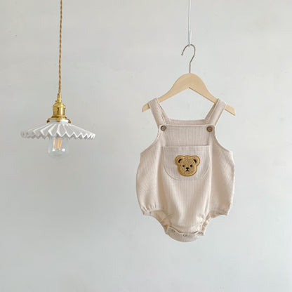 【BABY】夏新作 ワッフルベアロンパース 、半袖トップスSK080302