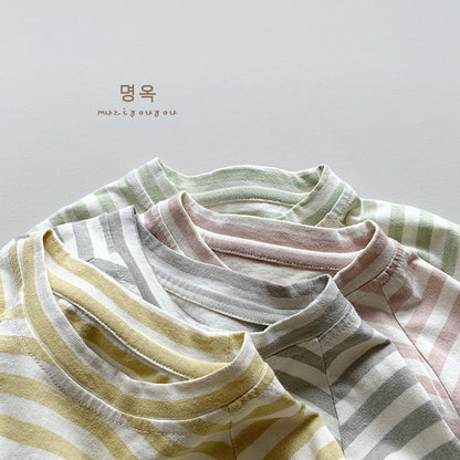 【BABY&KID】夏新作 マカロンカラーボーダーTシャツSK080810