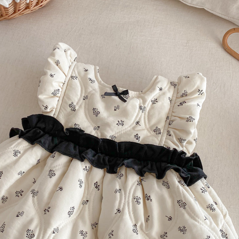 【BABY&KID】冬新作花柄中綿ノースリーブワンピースSK102736