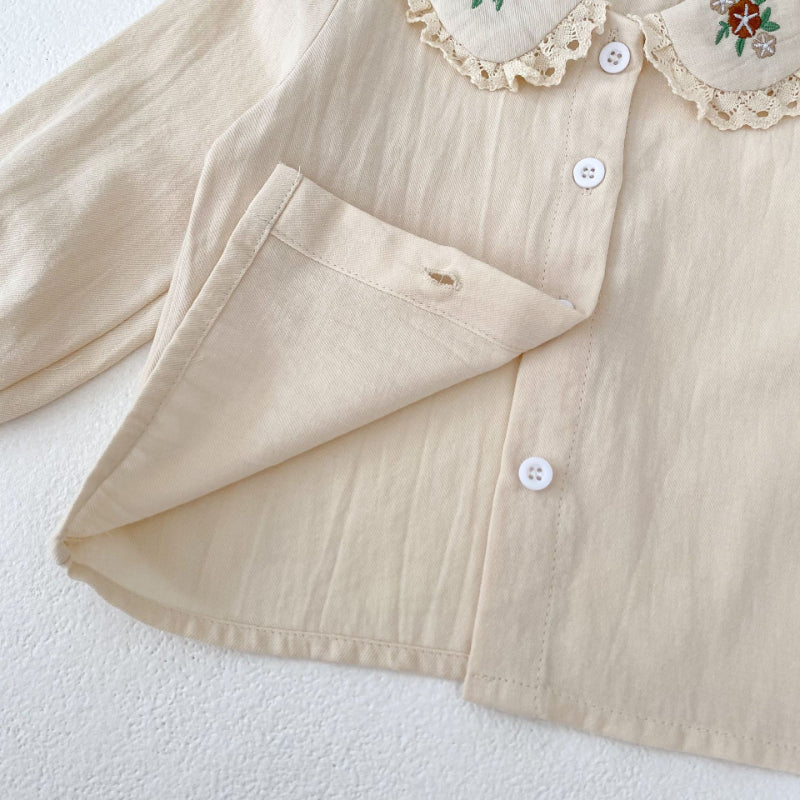 【BABY&KID】花柄刺繍ワンピース/刺繍ブラウスSK011030