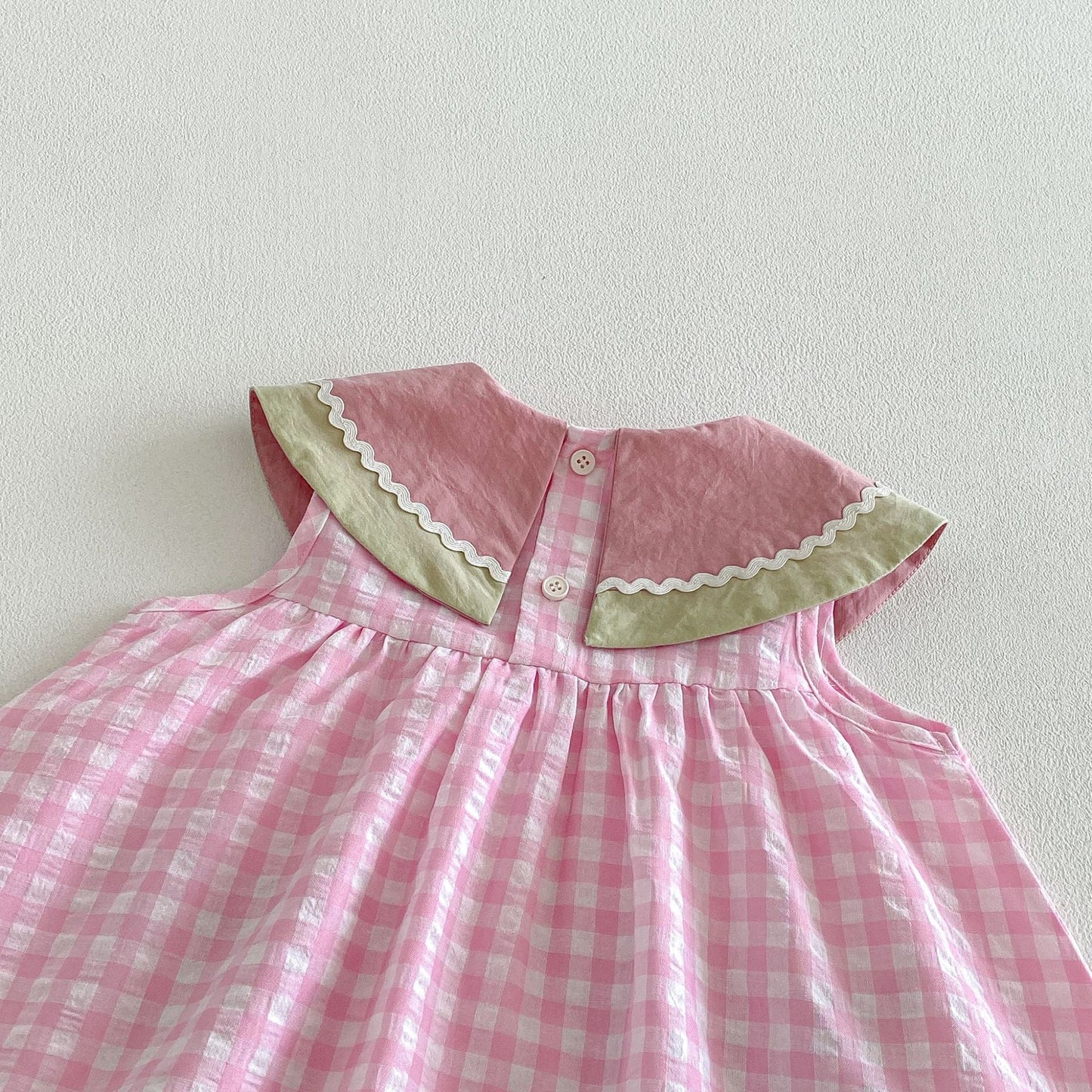 【BABY&KID】夏新作 すいかチェックロンパース、ワンピースSK105122
