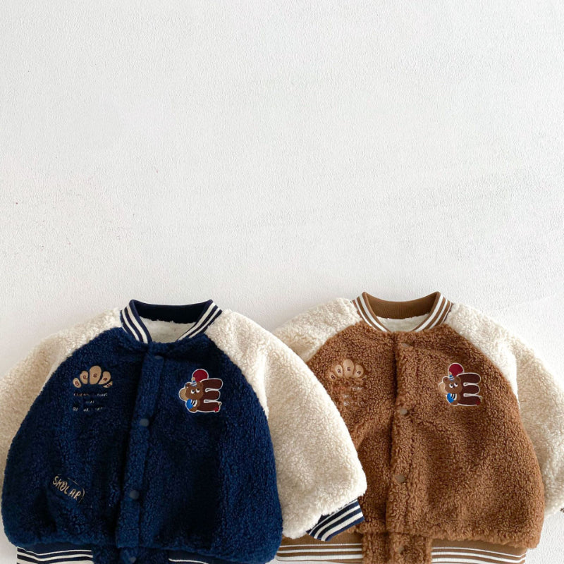 【BABY&KID】冬新作韓国風配色裏起毛ブルゾンSK102903