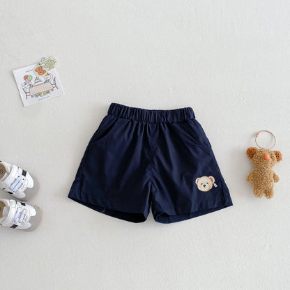 【BABY&KID】夏新作  クマ柄セーラー風セットアップSK061808