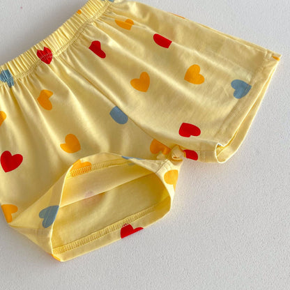 【BABY&KID】夏新作 ハート、ドットプリントセットアップSK091211