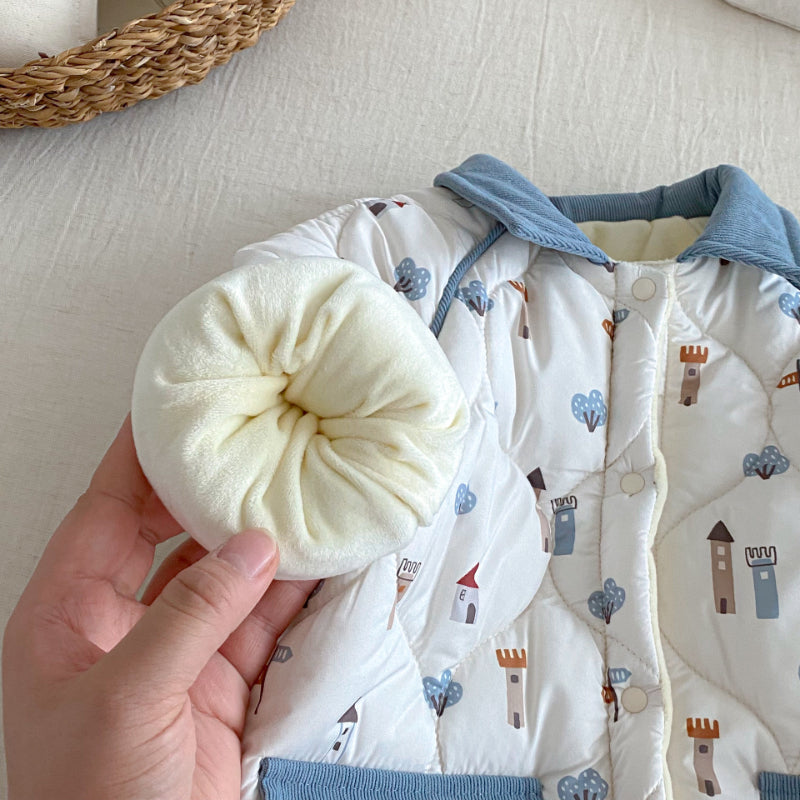 【BABY】総柄プリントカバーオールSK102930