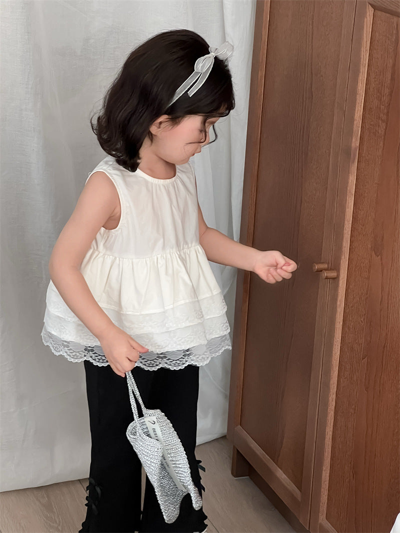 【BABY&KID】夏新作 レイヤードノースリーブトップスSK081533
