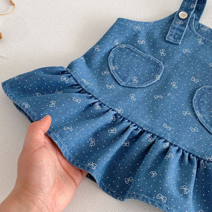 【BABY&KID】 総柄リボンプリントワンピースSK103508