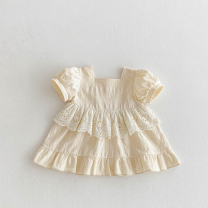 【BABY&KID】夏新作 刺繍花辺ワンピースSK071929