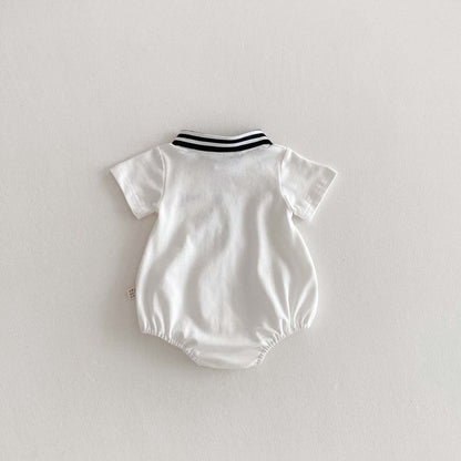 【BABY】夏新作 POLO刺繍ネクタイロンパースSK062718