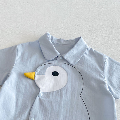 【BABY&KID】夏新作 立体カートゥーンシャツ、刺繍ショートパンツSK105113