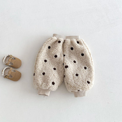 【BABY&KID】冬新作韓国風ドットあったかパンツSK103024