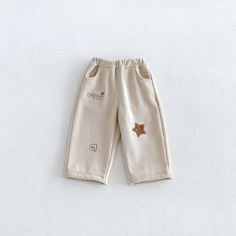 【BABY&KID】冬新作星刺繍コーデュロイパンツSK108509