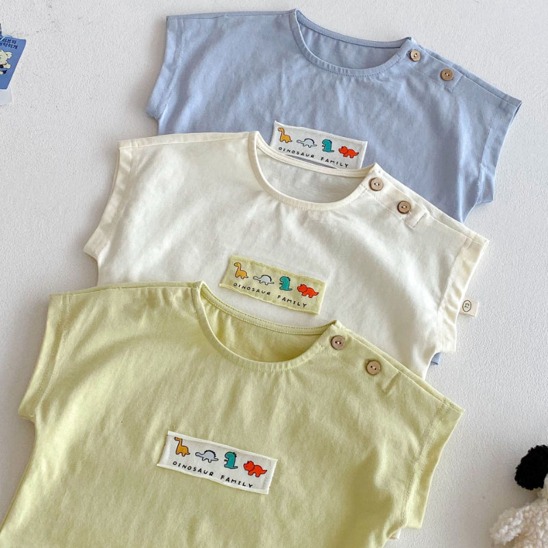 【BABY&KID】夏新作 恐竜刺繡カジュアルシャツSK072003