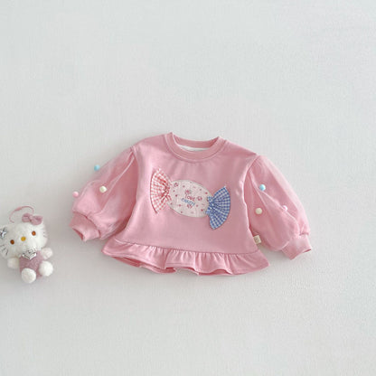 【BABY&KID】チュールポンポン小花柄スウェットSK103515
