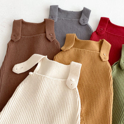 【BABY】シンプルニットサロペットSK092529
